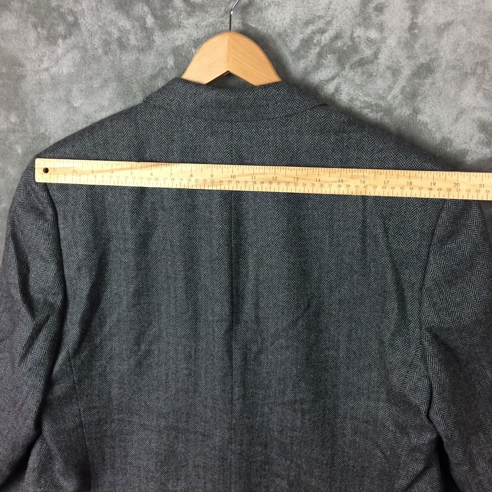 Loro Piana Sport Coat Blazer Mens Wool Cashmere Herringbone Grey 46 S - Picture 9 of 16